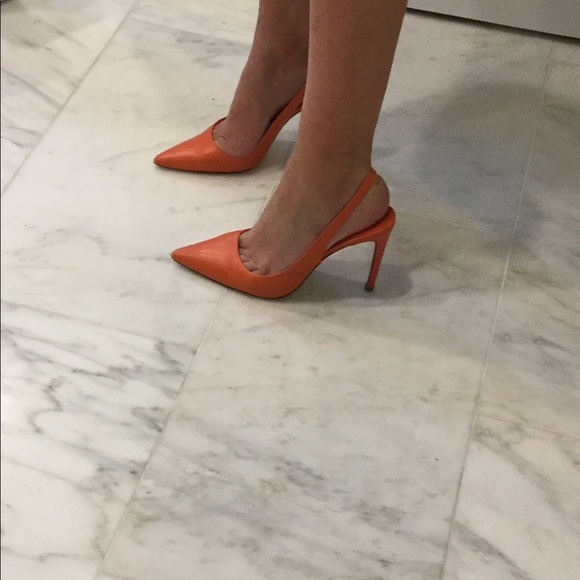 Zara Leather Slingback Heels - Picture 7 of 7